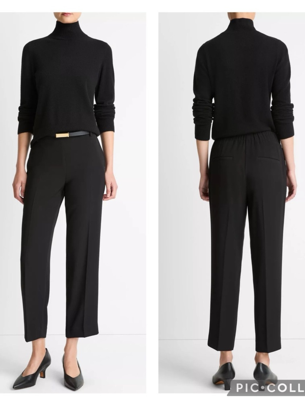 EUC Vince Black Crepe Tapered Pull-On Pant Sz XL